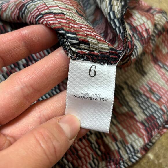 Pari Passu Retro Multicolor Oversized Blouse Button Up Top Women's 6 - Picture 7 of 9